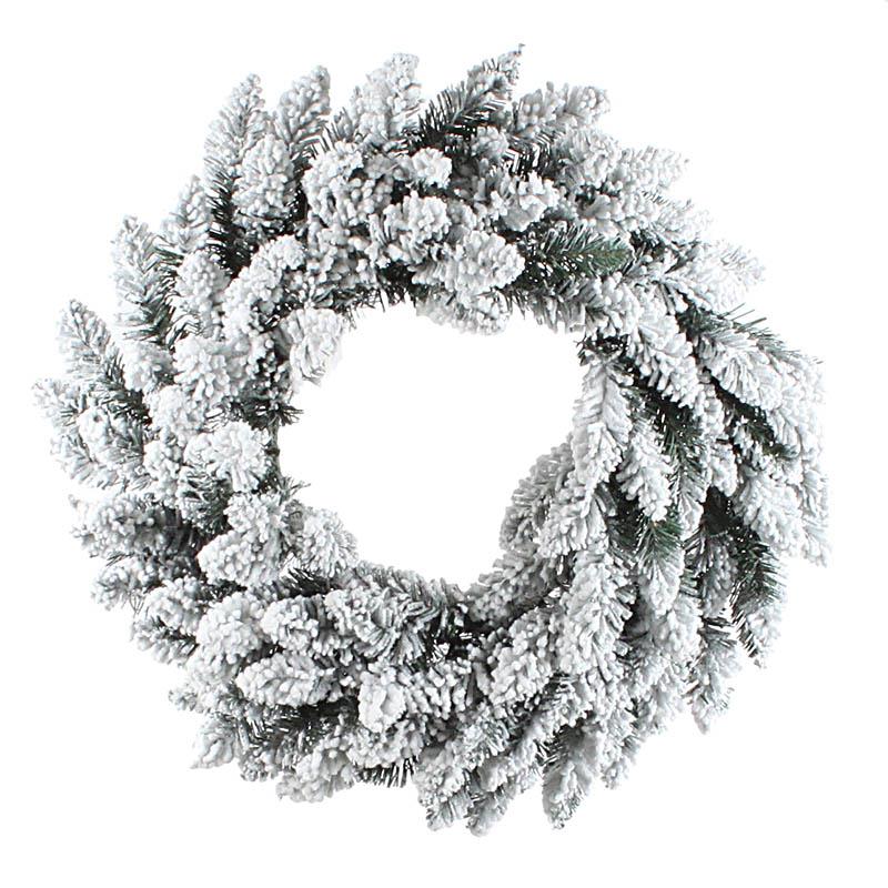 Χριστουγεννιάτικα Στεφάνια: INART Πράσινο,Λευκό-Ελεφαντόδοντο Πλαστικό  2-85-566-0063