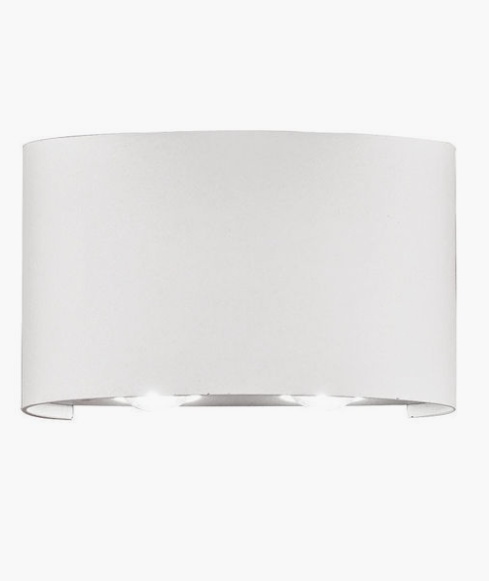 Viokef Λευκή Twist Μοντέρνο Φωτιστικό Τοίχου με Ενσωματωμένο LED και Θερμό Λευκό Φως σε Λευκό Χρώμα Πλάτους 120cm