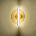 ΑΠΛΙΚΑ ΤΟΙΧΟΥ AΛΟΥΜΙΝO-ΓΥΑΛΙ LED 10W 3000K 1200Lm  Φ300x1320mm MEΛΙ ARTE ILLUMINA DISC - Image 3