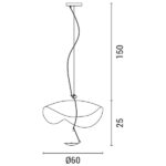 ΦΩΤΙΣΤΙΚΟ ΚΡΕΜΑΣΤΟ LED 12W Φ60X130 ΧΡΥΣΟ/ΛΕΥΚΟ ARTE ILLUMINA - Image 3