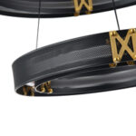 ΦΩΤΙΣΤΙΚΟ ΚΡΕΜΑΣΤΟ ΑΛΟΥΜΙΝΙΟ LED 62W 3000K 6200Lm 620X1200mm ΜΑΥΡΟ-ΧΡΥΣΟ ARTE ILLUMINA LUIS - Image 4