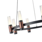 ΦΩΤΙΣΤΙΚΟ ΚΡΕΜΑΣΤΟ ΑΛΟΥΜΙΝΙΟ LED 43W 3000K 4300Lm Φ630XΗ1500mm ΜΑΥΡΟ-ΚΑΦΕ  ARTE ILLUMINA VELAS - Image 4