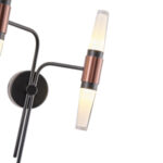 ΑΠΛΙΚΑ TOIXOY ΑΛΟΥΜΙΝΙΟΥ LED 2X6W 3000K 1200Lm 420X130mm ΜΑΥΡΟ-ΧΡΥΣΟ ARTE ILLUMINA VELAS - Image 4