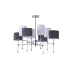 ΦΩΤΙΣΤΙΚΟ ΚΡΕΜΑΣΤΟ ΥΦΑΣΜΑ 8ΦΩΤΟ 8XE14 MAX 40W Φ840X640mm  ΛΕΥΚΟ-ΜΑΥΡΟ ARTE ILLUMINA VELI - Image 2