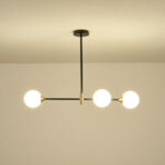 ΦΩΤΙΣΤΙΚΟ ΚΡΕΜΑΣΤΟ ΓΥΑΛΙ 3ΦΩΤΟ 3XG9 MAX 10W 850x570m ΜΑΥΡΟ ARTE ILLUMINA ORBA - Image 3
