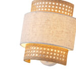 ΑΠΛΙΚΑ ΤΟΙΧΟΥ ΥΦΑΣΜΑ 1XE27 MAX 15W 260X460mm MΠΕΖ-ΜΑΤ ΛΕΥΚΟ ARTE ILLUMINA ISLA - Image 4