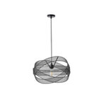 ΦΩΤΙΣΤΙΚΟ ΚΡΕΜΑΣΤΟ ΜΕΤΑΛΛΟ 1XE27  MAX 15W 250X250X1280mm ΜΑΥΡΟ ARTE ILLUMINA OGGI - Image 2