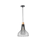 ΦΩΤΙΣΤΙΚΟ ΚΡΕΜΑΣΤΟ ΜΕΤΑΛΛΟ 1XE27  MAX 15W 260X260X1370mm ΜΑΥΡΟ ARTE ILLUMINA OGGI - Image 2