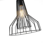 ΦΩΤΙΣΤΙΚΟ ΚΡΕΜΑΣΤΟ ΜΕΤΑΛΛΟ 1XE27  MAX 15W 260X260X1370mm ΜΑΥΡΟ ARTE ILLUMINA OGGI - Image 4