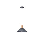 ΦΩΤΙΣΤΙΚΟ ΚΡΕΜΑΣΤΟ RUBBER WOOD&ΤΣΙΜΕΝΤΟ 1XE27 MAX 15W 250X250X180mm ΜΑΥΡΟ ARTE ILLUMINA PLASTER SERIES - Image 2