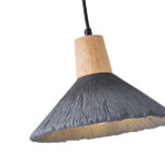 ΦΩΤΙΣΤΙΚΟ ΚΡΕΜΑΣΤΟ RUBBER WOOD&ΤΣΙΜΕΝΤΟ 1XE27 MAX 15W 250X250X180mm ΜΑΥΡΟ ARTE ILLUMINA PLASTER SERIES - Image 4