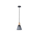 ΦΩΤΙΣΤΙΚΟ ΚΡΕΜΑΣΤΟ RUBBER WOOD&ΤΣΙΜΕΝΤΟ 1XE27 MAX 15W 160X160X220mm ΜΑΥΡΟ ARTE ILLUMINA GESSO - Image 2