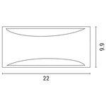 ΑΠΛΙΚΑ ΤΟΙΧΟΥ ΟΒΑΛ E27 MAX 10W LED 220X99X100 IP54 ΛΕΥΚΗ PRO ARTE ILLUMINA - Image 2