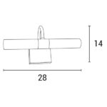 ΦΩΤΙΣΤΙΚΟ ΜΠΑΝΙΟΥ ΜΕ ΒΡΑΧΙΟΝΑ 2XG9 ΜΑX 5W 280X135X140 ΣΑΤΙΝΕ ARTE ILLUMINA  OCEANO - Image 3