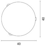 ΠΛΑΦΟΝΙΕΡΑ ΤΟΙΧΟΥ  Φ40 2ΧΕ27 ΛΕΥΚΟ/ ΝΙΚΕΛ  ARTE ILLUMINA LEIA - Image 3