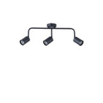 ΣΠΟΤ ΜΕΤΑΛΛΙΚΟ ΤΡΙΦΩΤΟ ΜΑΥΡΟ 3XGU10 Max 7W  500X90X230mm ARTE ILLUMINA OLYMP - Image 2