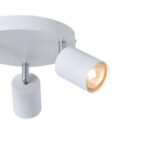 ΣΠΟΤ ΜΕΤΑΛΛΙΚΟ ΤΡΙΦΩΤΟ ΛΕΥΚΟ 3XGU10 Max 7W  Φ180X135mm ARTE ILLUMINA OLYMP - Image 4
