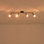 ΣΠΟΤ ΚΙΝΗΤΟ 4ΦΩΤΟ  ΜΕΤΑΛΛΙΚΟ Max 7W ΜΑΥΡΟ 4XGU10 600X80X130mm ARTE ILLUMINA VORRAS - Image 3