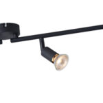 ΣΠΟΤ ΚΙΝΗΤΟ 4ΦΩΤΟ  ΜΕΤΑΛΛΙΚΟ Max 7W ΜΑΥΡΟ 4XGU10 600X80X130mm ARTE ILLUMINA VORRAS - Image 4