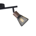ΣΠΟΤ ΜΑΥΡΟ ΜΕ ΞΥΛΟ ΚΑΙ ΔΙΧΤΥ 2XE14 255X80X145mm ARTE ILLUMINA MESHY - Image 4