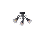 ΣΠΟΤ ΜΕΤΑΛΛΙΚΟ ΜΕ SMOKY ΓΥΑΛΙ ΤΡΙΦΩΤΟ  3XE14  D380XH185mm ARTE ILLUMINA CLASSY - Image 2