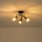 ΣΠΟΤ ΜΕΤΑΛΛΙΚΟ ΜΕ SMOKY ΓΥΑΛΙ ΤΡΙΦΩΤΟ  3XE14  D380XH185mm ARTE ILLUMINA CLASSY - Image 3