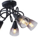 ΣΠΟΤ ΜΕΤΑΛΛΙΚΟ ΜΕ SMOKY ΓΥΑΛΙ 5ΦΩΤΟ 5XE14  D380XH185mm ARTE ILLUMINA CLASSY - Image 4
