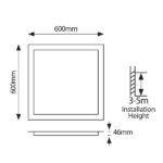 ΦΩΤΙΣΤΙΚΟ BACKLIGΗΤ UGR19 60X60  27-34-40-48W 3000Κ 220-240V ΛΕΥΚΟ - Image 3