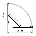 ΠΡΟΦΙΛ ΔΙΠΛΟ ΓΩΝΙΑ 2000*29,68*29,68 90° PLUS - Image 2