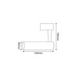 ΣΠΟΤ ΡΑΓΑΣ 1 PHASE ΛΕΥΚΟ ΑΛΟΥΜΙΝΙΟΥ 150x60 - Image 2