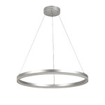 Inlight Κρεμαστό φωτιστικό LED 45W 3CCT (by switch on base)  D:60cm (6095-C-Silver)
