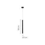 InLight Κρεμαστό φωτιστικό LED 5W 3000K σε μαύρη απόχρωση D:50cm (4018-BL) - Image 3