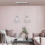 InLight Κρεμαστό φωτιστικό από λευκό μέταλλο 2XE27 D:40cm (4024-2-WH-RAIL) - Image 2
