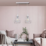 InLight Κρεμαστό φωτιστικό από μαύρο μέταλλο 2XE27 D:40cm (4024-2-BL-RAIL) - Image 3