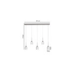 Inlight Κρεμαστό φωτιστικό LED 5*10W από χρυσαφί μέταλλο και ακρυλικό D:60x200cm (4077R-5-Golden) - Image 2