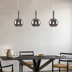 Inlight Κρεμαστό φωτιστικό από φιμέ γυαλί 1XE27 D:20x36cm (4080) - Image 2