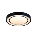 InLight Πλαφονιέρα οροφής LED 27W 3CCT από μαύρο μέταλλο και ακρυλικό D:40cm (42179-Β)