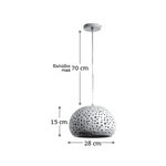 InLight Κρεμαστό φωτιστικό λευκό από γύψο 1XE27 D:28cm (4472) - Image 2
