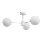 InLight Κρεμαστό φωτιστικό από λευκό μέταλλο και λευκή οπαλίνα 3XG9 D:50cm (5013-3) - Image 2