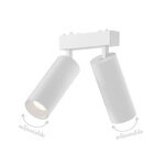 InLight Φωτιστικό LED 2x9W 3000K για Ultra-Thin μαγνητική ράγα σε λευκή απόχρωση D:16cmX4,4cm (T03801-WH) - Image 3