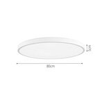 InLight Πλαφονιέρα οροφής LED 150W 3CCT (by switch on base) από γκρί μέταλλο και ακρυλικό D:80cm (42035-A-Gray) - Image 2