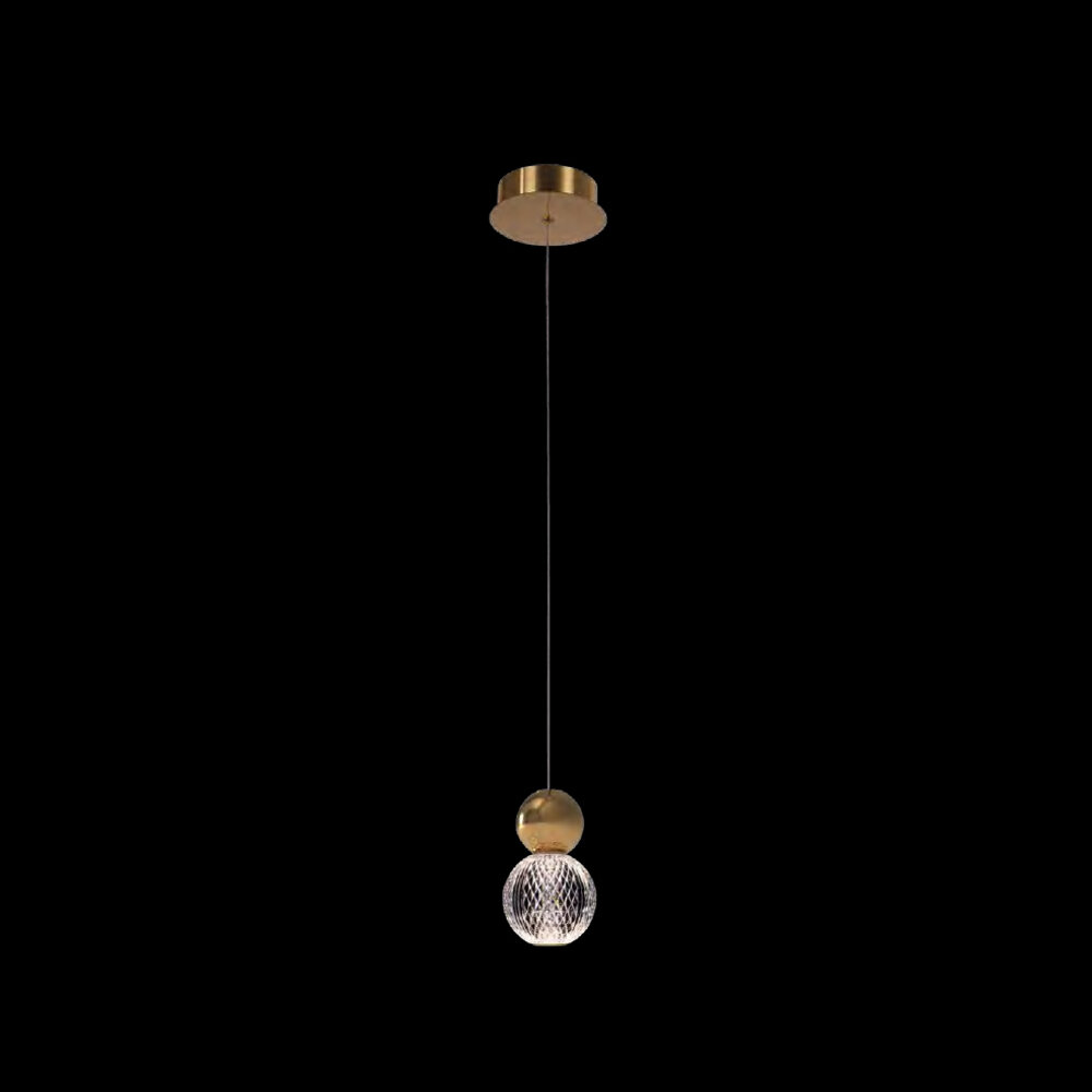 955DIAMOND530PGD.jpg DIAMOND LED PENDANT 5W 3000K, GOLD - Image 1