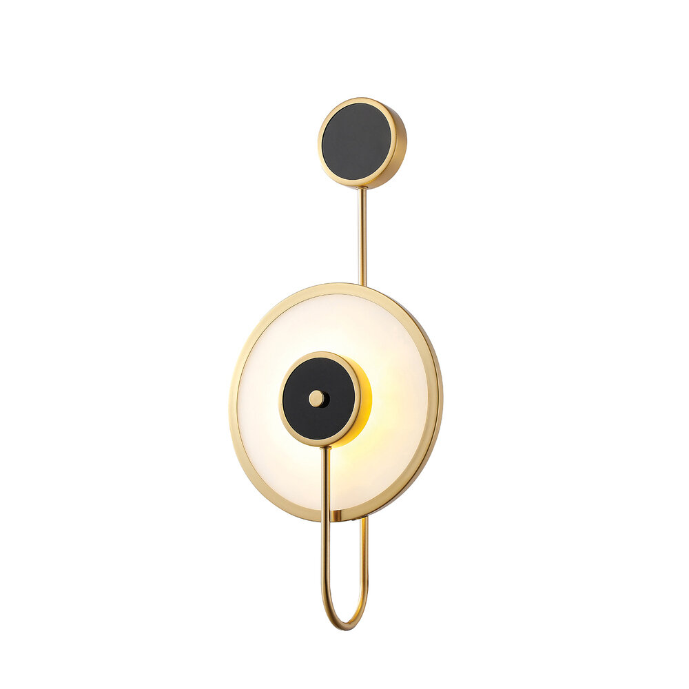 955NUBIA530BL.jpg NUBIA LED WALL LAMP 5W 3000K, BLACK+GOLD - Image 1