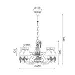 ΚΡΕΜ Φ/Σ 5ΧΕ14 ΜΕΤΑΛ ΛΕΥΚΟ-ΧΡΥΣΟ+ΛΕΥΚΟ ΑΜΠΑΖΟΥΡ Φ58ΧΗ84CM EKAVI - Image 2