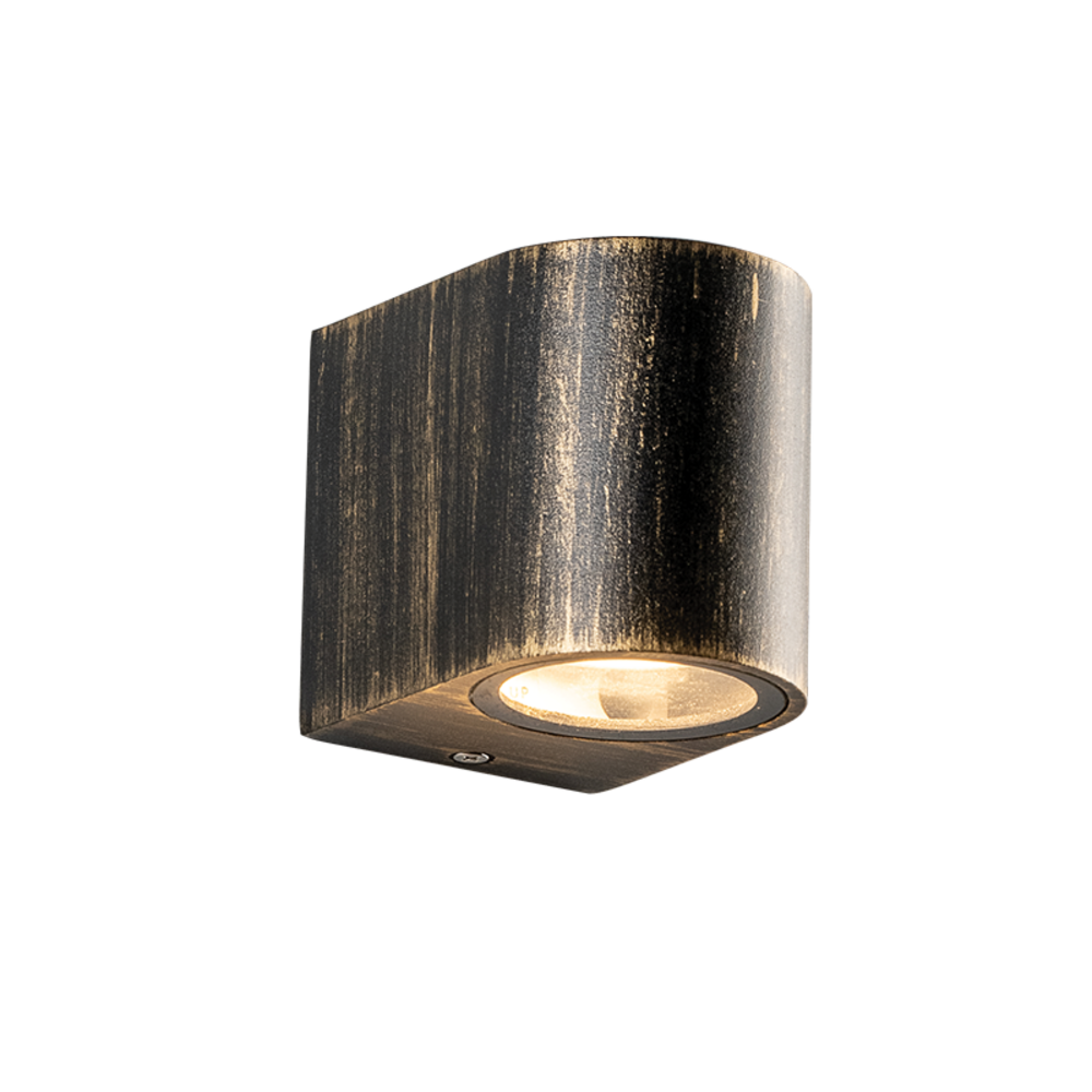 LG2201GU10GB.png GU10 WALL LUMINAIRE 230V AC GOLDEN BLACK IP65 MAX.35W - Image 1