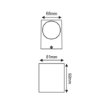 GU10 WALL LUMINAIRE 230V AC MATT WHITE IP65 MAX.35W - Image 2