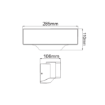 LED SMD WALL LUMINAIRE 13W 710LM 110° 230V AC 3.000K DARK GREY CRI80 IP65 30.000HRS - Image 3
