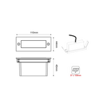 LED STEP LUMINAIRE 110X44 W 2W 6000K 100Lm 230V IP54 RA80 - Image 2