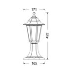 6S PLASTIC FLOOR GARDEN BLACK LUMINAIRE 41CM E27 IP44 - Image 2