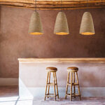 Inlight Κρεμαστό φωτιστικό με καπέλο από πλεγμένα φύλλα, 20x32cm (4076) - Image 3